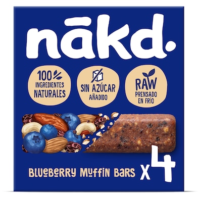 Barritas de fruta con frutos secos y arándanos Nakd 140 g-0