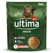 Alimento para gatos adultos con salmón Ultima 750 g