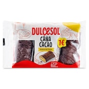 Caña rellena de crema bañada en cacao Dulcesol 153 g