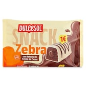 Bombón zebra relleno de cacao Dulcesol 120 g