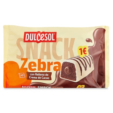 Bombón zebra relleno de cacao Dulcesol 120 g-0 Bombón zebra relleno de cacao Dulcesol 120 g-0