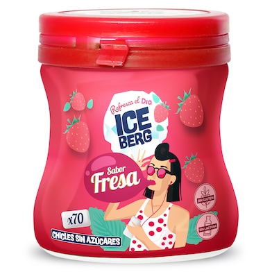 Chicles de fresa sin azúcar Iceberg de Dia 70 unidades-0