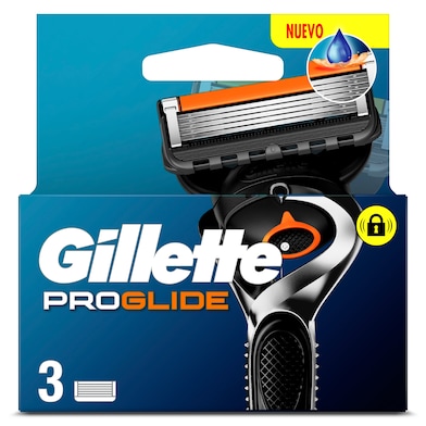 Recambio maquinilla de afeitar Gillette Proglide Fusion 3 unidades-0 Recambio maquinilla de afeitar Gillette Proglide Fusion 3 unidades-0