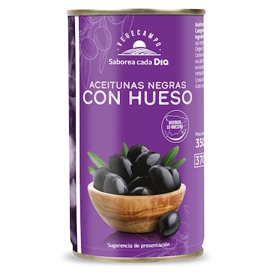 Aceitunas negras con hueso Dia Vegecampo 185 g-0