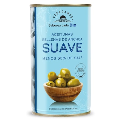 Aceitunas rellenas de anchoa suave Dia Vegecampo 150 g-0