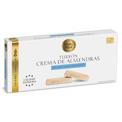 Turrón de crema de almendras sin azúcares añadidos Dia Dulce Noel 150 g-0