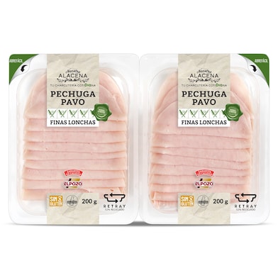 Pechuga de pavo Dia Nuestra Alacena 2 x 200 g-0