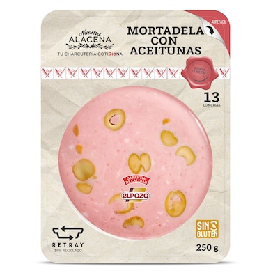 Mortadela con aceitunas Dia Nuestra Alacena 250 g-0 Mortadela con aceitunas Dia Nuestra Alacena 250 g-0