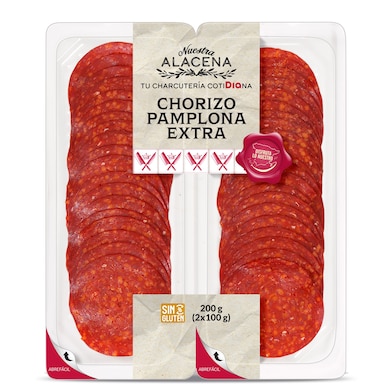 Chorizo de pamplona extra Dia Nuestra Alacena 2 x 100 g-0