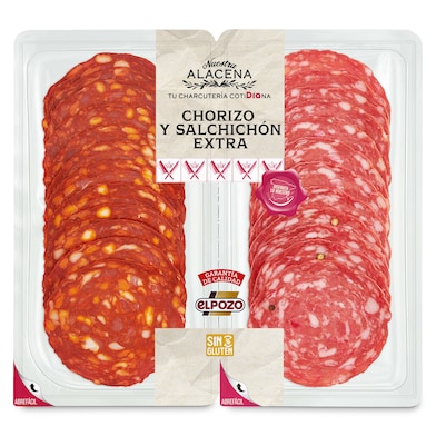 Chorizo y salchichón extra Dia Nuestra Alacena 2 x 100 g-0 Chorizo y salchichón extra Dia Nuestra Alacena 2 x 100 g-0