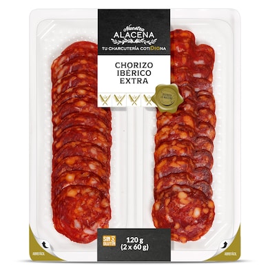 Chorizo ibérico extra Dia Nuestra Alacena 2 x 60 g-0