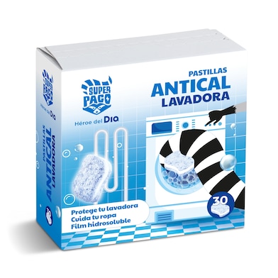 Pastillas antical para lavadora Dia Super Paco 30 unidades-0