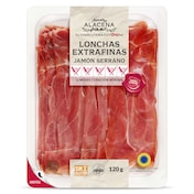Jamón serrano lonchas extrafinas Dia Nuestra Alacena 120 g