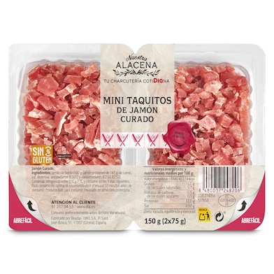 Mini taquitos de jamón curado Dia Nuestra Alacena 2 x 75 g-0