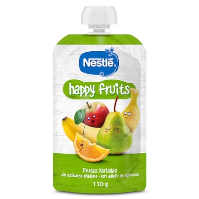 Alimento infantil con puré de 4 frutas happy fruits Nestlé 110 g-0 Alimento infantil con puré de 4 frutas happy fruits Nestlé 110 g-0