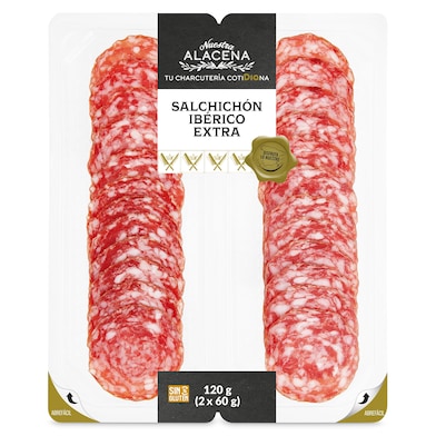 Salchichón ibérico extra Dia Nuestra Alacena 2 x 60 g-0 Salchichón ibérico extra Dia Nuestra Alacena 2 x 60 g-0