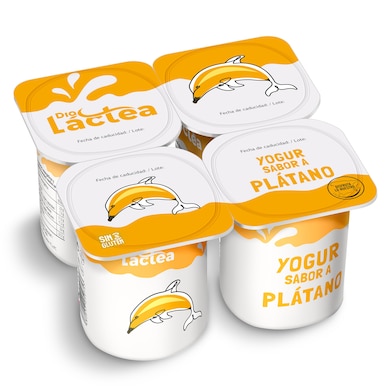 Yogur sabor plátano Dia Láctea 4 x 125 g-0 Yogur sabor plátano Dia Láctea 4 x 125 g-0