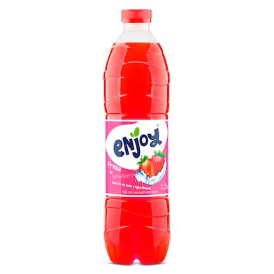 Refresco de fresa sin gas Enjoy 1,5 L-0 Refresco de fresa sin gas Enjoy 1,5 L-0