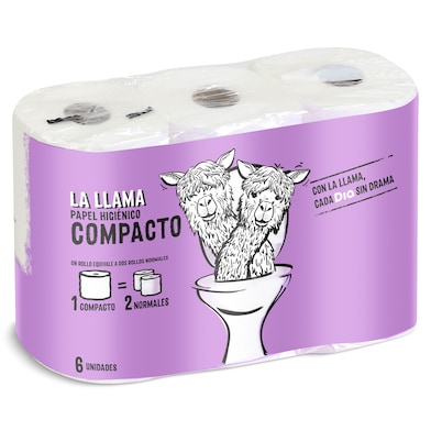 Papel higiénico doble rollo Dia La Llama 6 unidades-0 Papel higiénico doble rollo Dia La Llama 6 unidades-0