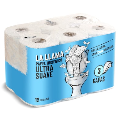 Papel higiénico suave 3 capas Dia La Llama 12 unidades-0 Papel higiénico suave 3 capas Dia La Llama 12 unidades-0