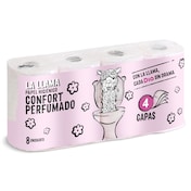 Papel higiénico perfumado 4 capas Dia La Llama 8 unidades