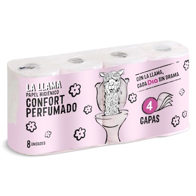 Papel higiénico perfumado 4 capas Dia La Llama 8 unidades-0 Papel higiénico perfumado 4 capas Dia La Llama 8 unidades-0