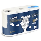 Papel higiénico acolchado 3 capas Dia La Llama 6 unidades