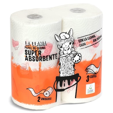 Papel de cocina super absorbente Dia La Llama 2 unidades-0 Papel de cocina super absorbente Dia La Llama 2 unidades-0
