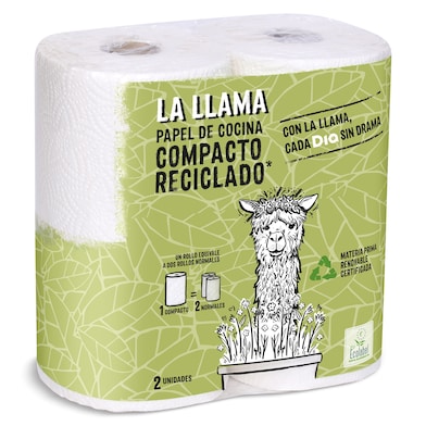 Papel de cocina reciclado Dia La Llama 2 unidades-0 Papel de cocina reciclado Dia La Llama 2 unidades-0