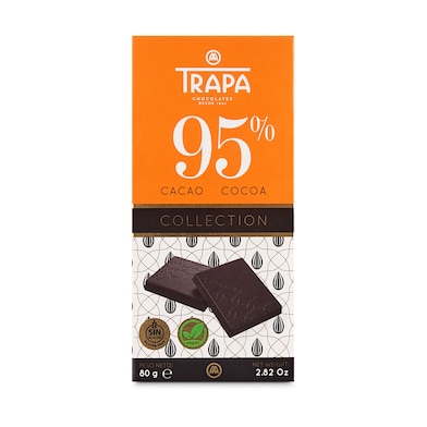Chocolate negro 95% cacao Trapa 80 g-0 Chocolate negro 95% cacao Trapa 80 g-0