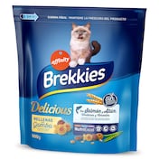 Alimento para gatos con salmón y atún rellenas de gamba Brekkies Delicious 900 g