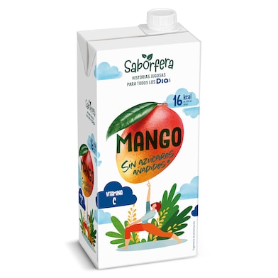 Bebida de zumo de mango sin azúcares añadidos Dia Saborfera 1 L-0 Bebida de zumo de mango sin azúcares añadidos Dia Saborfera 1 L-0