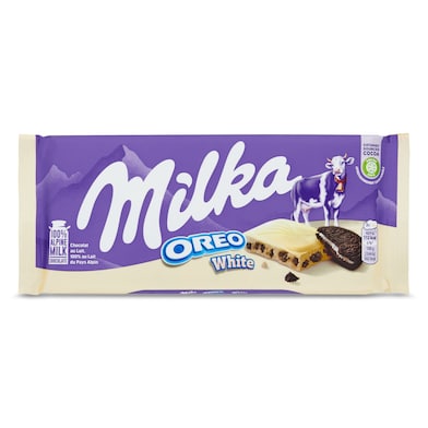 Chocolate blanco con trozos de oreo Milka 100 g-0 Chocolate blanco con trozos de oreo Milka 100 g-0