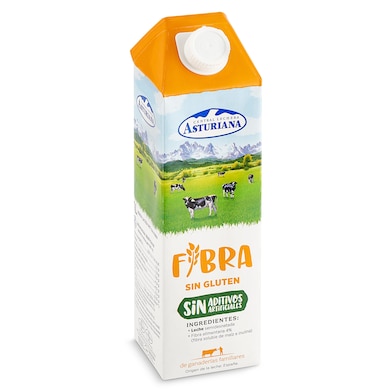 Leche semidesnatada fibra Asturiana 1 L-0 Leche semidesnatada fibra Asturiana 1 L-0