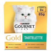 Alimento para gatos tartalette Gourmet 8 x 85 g