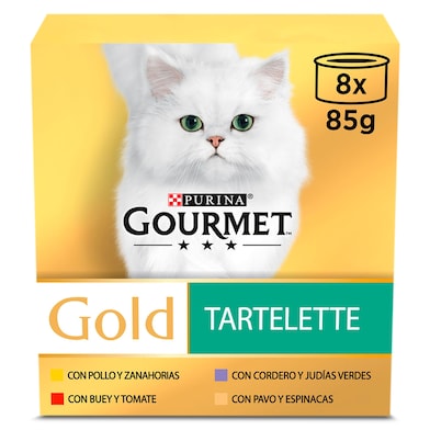 Alimento para gatos tartalette Gourmet 8 x 85 g-0 Alimento para gatos tartalette Gourmet 8 x 85 g-0