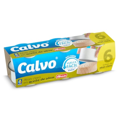 Atún claro en aceite de oliva Calvo 6 x 52 g-0 Atún claro en aceite de oliva Calvo 6 x 52 g-0