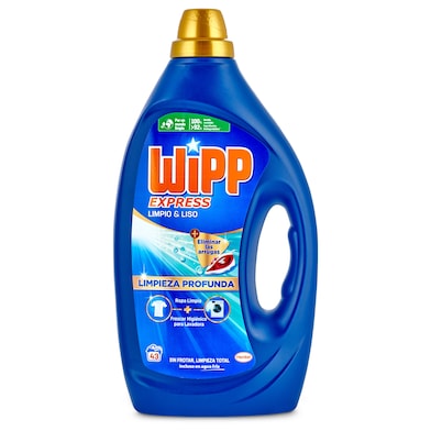 Detergente máquina líquido limpio y liso Wipp Express botella 43 lavados-0 Detergente máquina líquido limpio y liso Wipp Express botella 43 lavados-0