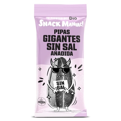 Pipas gigantes sin sal Dia Snack Maniac 125 g-0 Pipas gigantes sin sal Dia Snack Maniac 125 g-0
