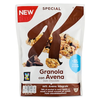 Cereales granola de avena con chocolate negro Kellogg's Special K 320 g-0 Cereales granola de avena con chocolate negro Kellogg's Special K 320 g-0
