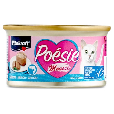 Mousse para gatos de salmón Vitakraft 85 g-0 Mousse para gatos de salmón Vitakraft 85 g-0