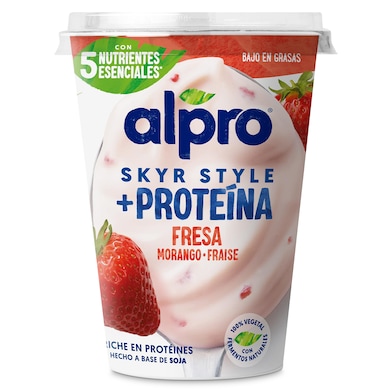 Postre de soja fresa tipo skyr alto en proteína Alpro 400 g-0 Postre de soja fresa tipo skyr alto en proteína Alpro 400 g-0