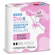 Compresas clásicas normal plegada Esos Dias 18 unidades
