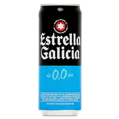 Cerveza 0,0% alcohol Estrella Galicia 33 cl-0