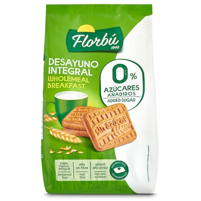 Galletas integrales sin azúcar Florbu 350 g-0 Galletas integrales sin azúcar Florbu 350 g-0