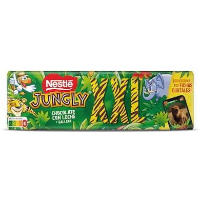 Chocolate con leche y galleta XXL Nestlé Jungly 235 g-0 Chocolate con leche y galleta XXL Nestlé Jungly 235 g-0