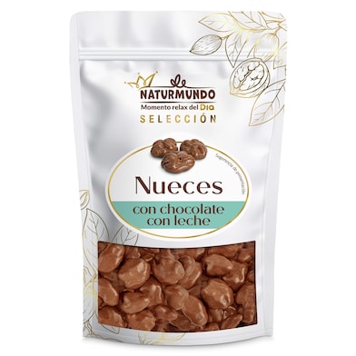 Nueces recubiertas con chocolate con leche Dia Naturmundo 150 g-0