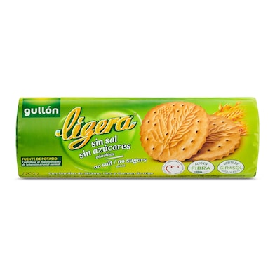 Galletas sin sal y sin azúcar Gullón Ligera 200 g-0 Galletas sin sal y sin azúcar Gullón Ligera 200 g-0
