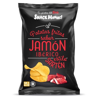 Patatas fritas sabor jamón ibérico Dia Snack Maniac 130 g-0 Patatas fritas sabor jamón ibérico Dia Snack Maniac 130 g-0