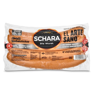 Salchichas Frankfurt artesanas Schara 340 g-0 Salchichas Frankfurt artesanas Schara 340 g-0